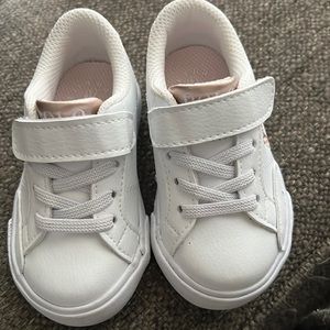 Polo by Ralph Lauren white and pink leather tennis shoes sz 5